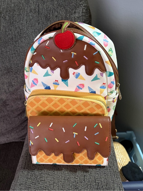 Loungefly Disney princess ice cream backpack&wallet set main image 13